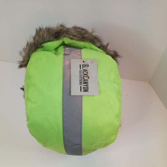New Green Roadpro Canyon Outfitters Trooper Hat w/ Faux Fur Ear Flaps Chin Strap - Picture 4 of 5
